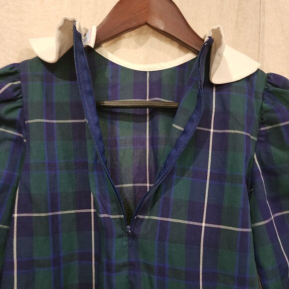 Vintage Union Made Bonnie Jean Plaid Ruffle Dress - Picture 7 of 10